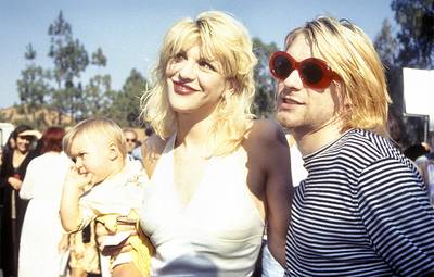 Kurt Cobain and Courtney Love at the 1993 VMAs.