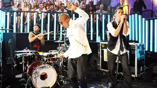 Lupe Fiasco and Matthew Santos perform "Superstar" during the 2008 MTV Video Music Awards in Hollywood. <MTVNLINK type="url" id="http://www.mtv.com/overdrive/?id=1593810&vid=272694">Watch Lupe Fiasco and Matthew Santos' MTV VMA performance.