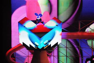 House Artist deadmau5 performs on stage during the 2010 MTV Video Music Awards.