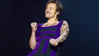 Harry Styles performs on the Main Stage at War Memorial Park on May 29, 2022 in Coventry, England. 