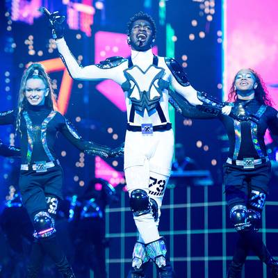 Lil Nas X takes fans far into the future with a sci-fi-inspired performance of "Panini."