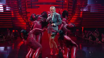 Doja Cat performs her tracks "Attention,” “Paint the Town Red" and “Demons” at the MTV VMAs 2023.