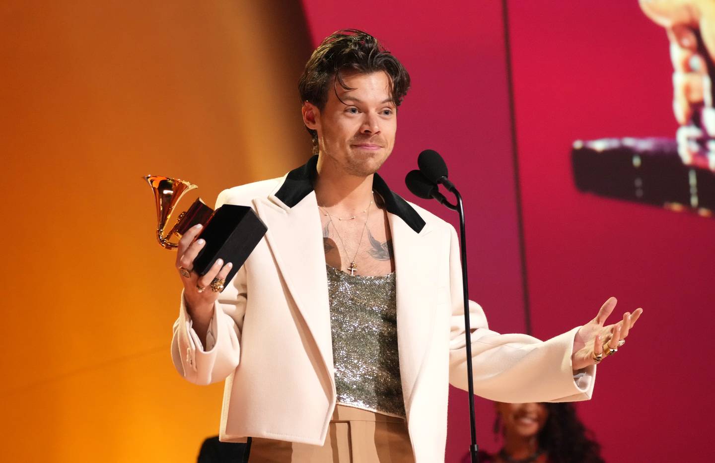 A Shocked Harry Styles Wins Album of The Year At The Grammys News MTV
