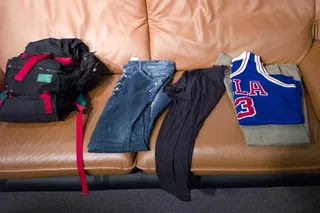 Let's Rock The Jersey - Lloyd picks out his outfit for the show backstage at BET's 106 &amp; Park (Photo: John Ricard / BET)