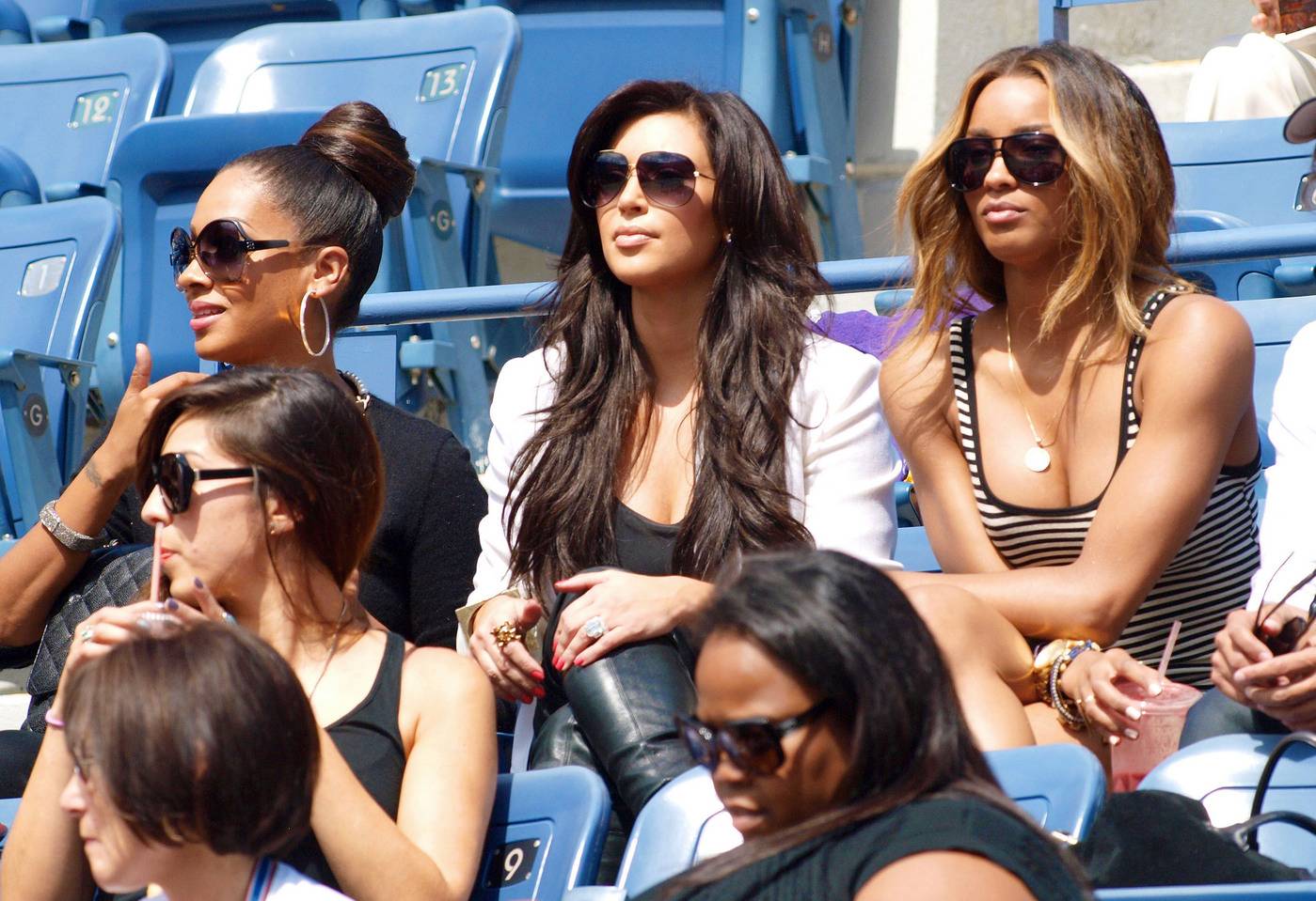 Besties - Kim K. and Ciara and La La Anthony cheer on their girl,&nbsp; Serena Williams, during her quarterfinals win over Anastasia Pavlyuchenkova in just 2 sets!&nbsp; Good luck at the US Open, Serena! We're rooting for you. (Photo: Jean Catuffe/ PacificCoastNews.com)
