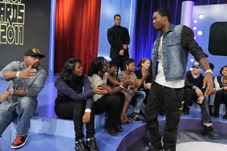 Showing Love to The Livest Audience. - Meek Mill hits the set. (Photo: John Ricard / BET)