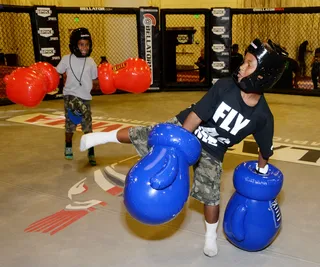 The Spike Bellator Stage - Fans got the chance to step up to the Bellator MMA cage and get lessons like a pro!  (Photo: Araya Diaz/Getty Images for BET)