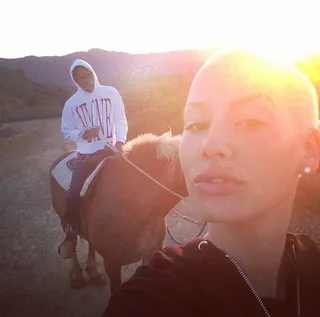 Amber Rosebud @muvarosebud - &quot;Last night was an awesome date night with the hub.&quot;How do celeb couple Amber Rose and her man Wiz Khalifa keep it together? They go on horseback-riding dates!(Photo: Amber Rose via Instagram)