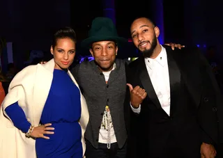 Birthday Love - Alicia Keys&nbsp;and hubby Swizz Beatz&nbsp;help their friend Pharrell Williams celebrate his 41st birthday at his SpongeBob SquarePants-themed party at Bikini Bottom at Cipriani Wall Street in New York City. (Photo: Dimitrios Kambouris/Getty Images for Nickelodeon)