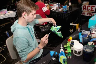 L to the A - Shout out to all of the custom designers that showed love and showed out at SneakerCon. (Photo: Bennett Raglin/Getty Images for BET)&nbsp;