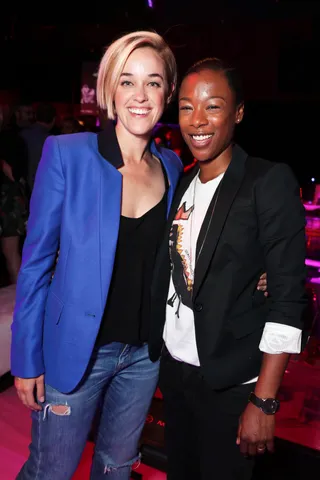 Lauren Morelli and Samira Wiley - Lauren Morelli and Samira Wiley were&nbsp;seen at the premiere party for Netflix original series GLOW&nbsp;in Los Angeles. (Photo: Eric Charbonneau/Invision for Netflix/AP Images)&nbsp;