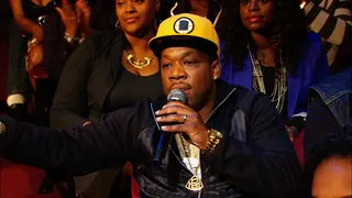 Let the Man Speak - Michael Bivins gives one of the contestants some much-needed advice.   (Photo: BET)