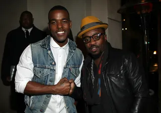 Next Up - Up and coming R&amp;B crooner Luke James poses with modern-day soul man Anthony Hamilton at the Grey Goose Rising Icons Jam Session.(Photo: Courtesy of Arnold Turner)