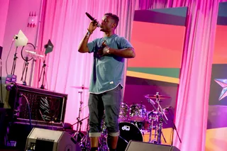 Rapping with Purpose - Jean Michaels spit a few bars that left the crowd in awe at the &quot;BETX Lyric Lounge&quot; Showcase on Saturday night.(Photo: Imeh Akpanudosen/BET/Getty Images for BET)