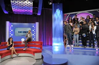 Check the Crowd - Victor Cruz of the New York Giants visits 106 &amp; Park. (Photo: John Ricard / BET)