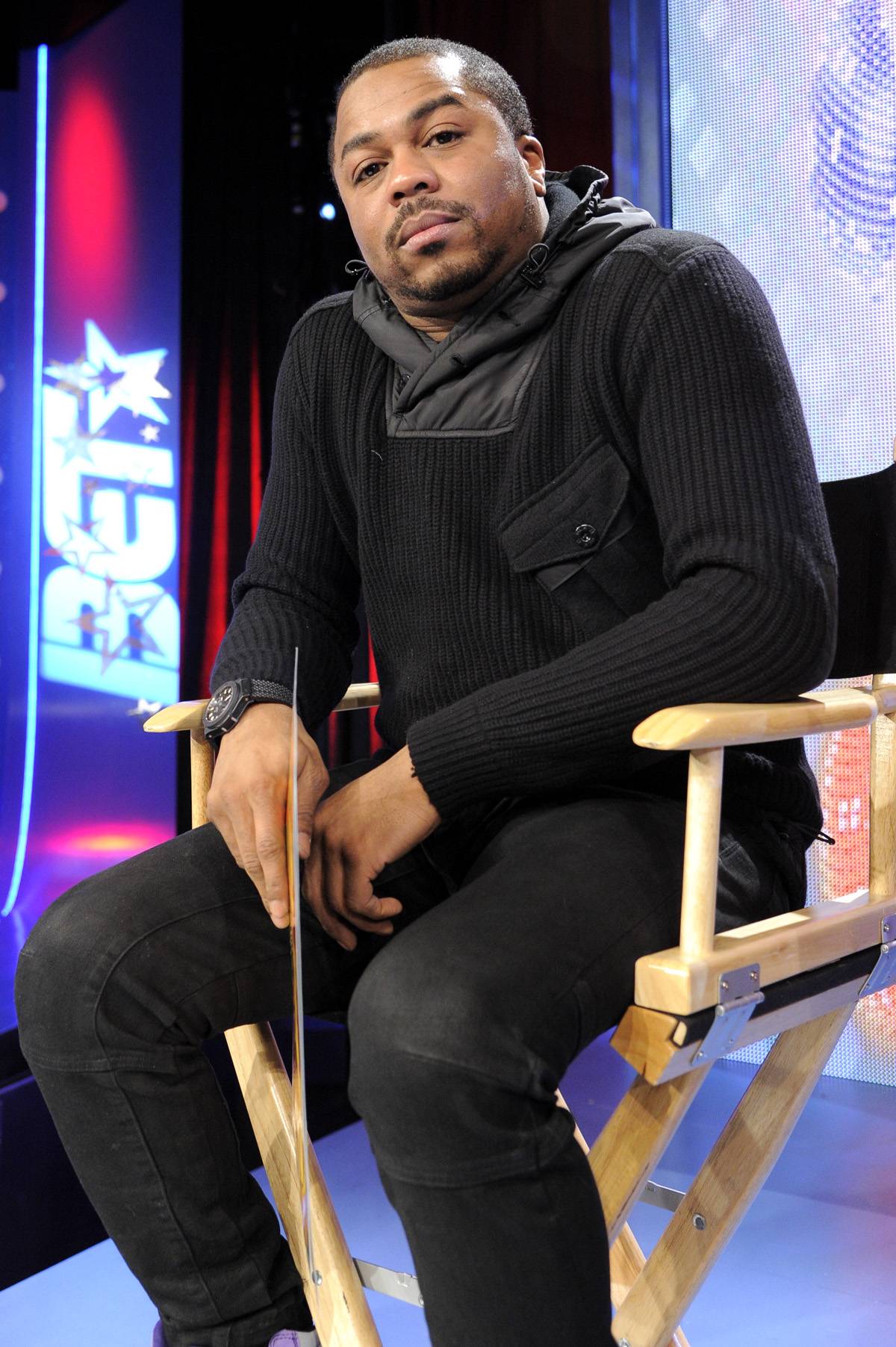 The Man Himself - Freestyle Friday judge Just Blaze, who has produced records for Jay-Z and Eminem, at 106 &amp; Park, January 20, 2012. (Photo: John Ricard / BET)