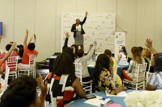 It’s All About Action - The teens also learned the markings of true leadership in a session that focused on confronting issues head-on with positive action rather than just “talking the talk.” (Photo: Gustavo Caballero/Getty Images for BET)