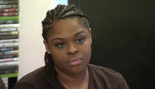 Really? - Elite is holding herself back from being confrontational with her mom. (Photo: BET)