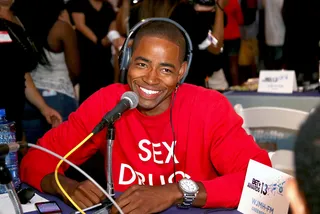 Secret Admirer - See that smile? It's for his Hollywood crush Halle Berry.   (Photo: Frederick M. Brown/Getty Images for BET)