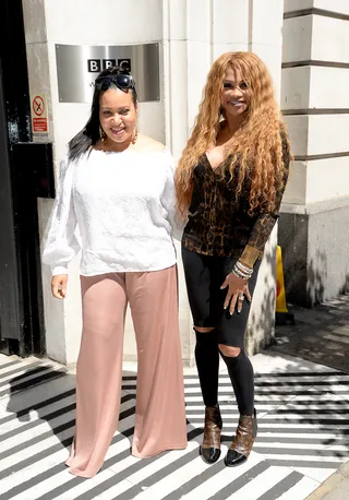 Salt-N-Pepa - Salt-N-Pepa posed for a picture at BBC Radio 2 in London.&nbsp;(Photo: Tony Oudot/WENN)