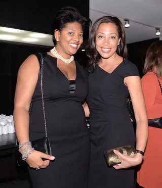 Little Black Dresses for LWD - BET exec Vicky Free and Brides Magazine Editor-in-Chief Keija Minor chose similar looks for the evening. (Photo: Kris Connor/Getty Images for BET)