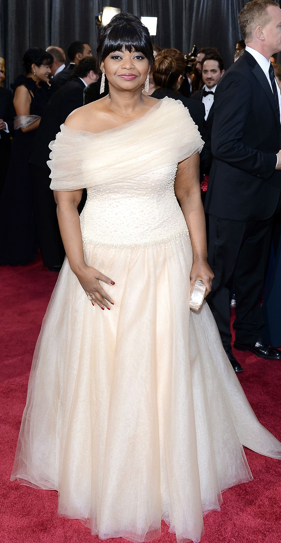 octavia spencer red carpet dresses Octavia Spencer Oscars Dress: Inside Her Journey with Go-To Designer  Tadashi Shoji [PHOTOS]