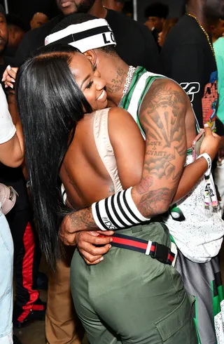 Reginae Carter (L) and YFN Lucci Showing Each Other Love - Aww! - (Photo: Paras Griffin/Getty Images for BET)