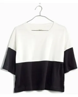 MADEWELL Sun-Up Tee in Colorblock ($25) - Stay cool during the dog days of summer in this slightly boxy cropped tee. Pair it with some high-waisted pedal pushers and ballet flats for a trés chic look á la Audrey Hepburn.(Photo: Madewell)