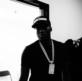 Dream Chaser - The Philly emcee takes a quiet moment backstage amid the chaos of the tour.(Photo: Meek Mill via Instagram)