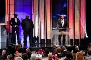 Making Your Mark - Actor Robert Townsend accepts the ABFF Classic Cinema Award for his talented work Hollywood Shuffle. Townsend specifically thanks Keenan Ivory Wayans for believing in him and helping him believe even more in himself. (Photo: Alberto Rodriguez/BET/Getty Images for BET)