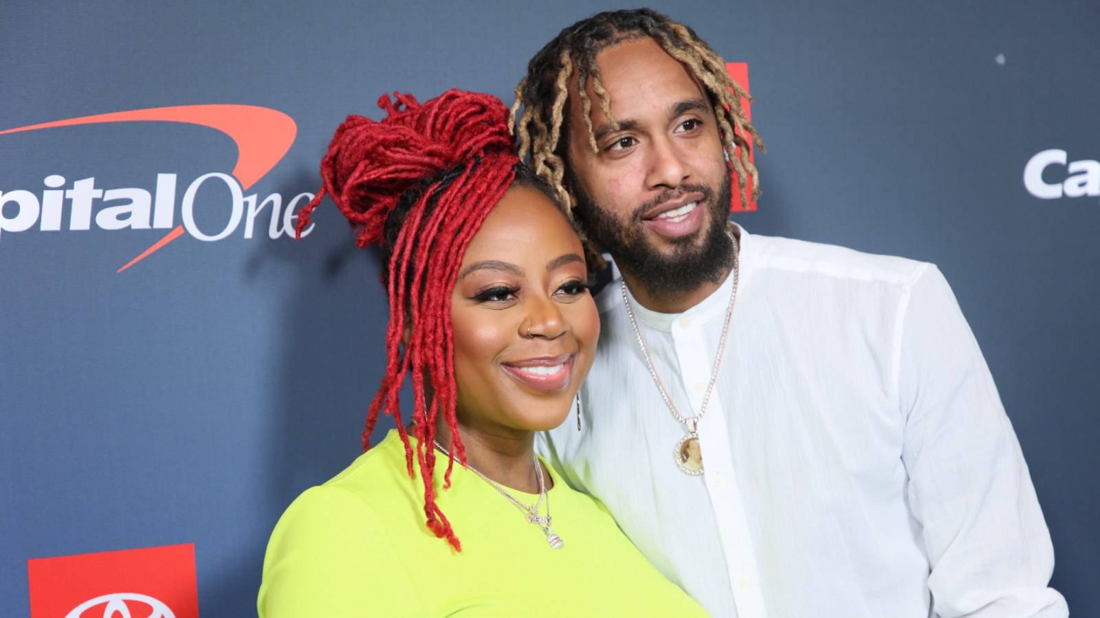  Pinky Cole of Slutty Vegan and Derrick Hayes attend the 30th Anniversary Bounce Trumpet Awards at Dolby Theatre on April 23, 2022 in Hollywood, California.  