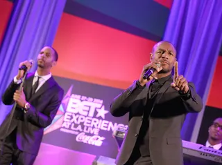 Listen Closely - When singer Tank sings the crowd listens. His velvety tenor immediately sets the lounge-like mood.(Photo: Imeh Akpanudosen/Getty Images for BET)