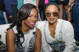 Besties - Kandi Burruss&nbsp;shows love to her girl&nbsp;Rasheeda at the premiere party for Love &amp; Hip Hop: Atlanta.(Photo: E Jerome Pearson / Splash News)