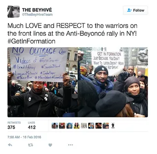 Of course the #BeyHive had something to say. - (Photo: The Beyhive via Twitter)