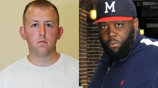 On What He Would Say to &nbsp;Darren Wilson If Given the Chance - "I think you're lying. I think you're lying to cover yourself...I think you killed that kid because you were angry."(Photos from left: Louis County Prosecutor's Office, Enrique RC, PacificCoastNews.com)