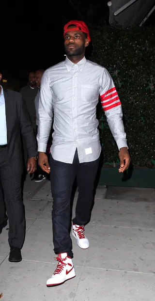 The King Is Here - LeBron James steps out of celebrity hot spot Mr. Chow in Beverly Hills.(Photo: FJR / Splash News)