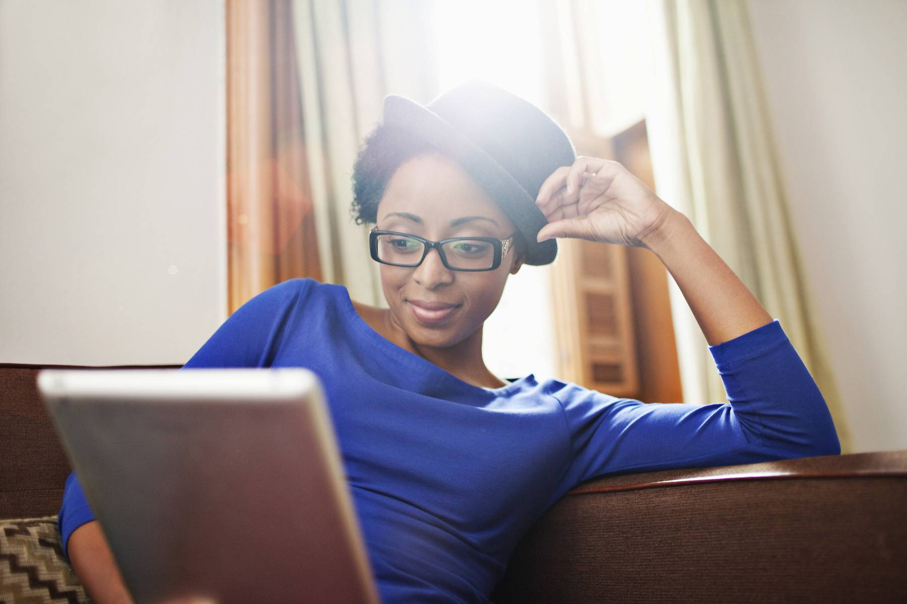 Woman Reading Newspaper