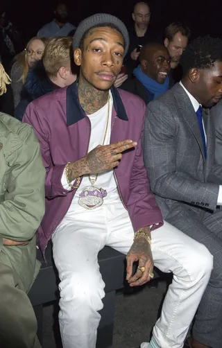 The Fash Life - Wiz Khalifa attends the Men's Autumn/Winter 2015 Topman Design show at the London Collections at the Old Sorting Office in London.(Photo: Ben Stevens / i-Images, PacificCoastNews)