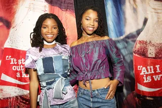 Fashion Forward - Chloe x Halle change outfits and glow in their signature denim look. (Photo: Tommaso Boddi/BET/Getty Images for BET)