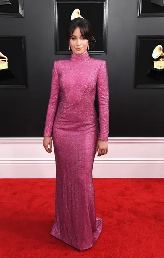 Camila Cabello - Camila is stunning in a barbie pink sequin gown. (Photo: Steve Granitz/WireImage)