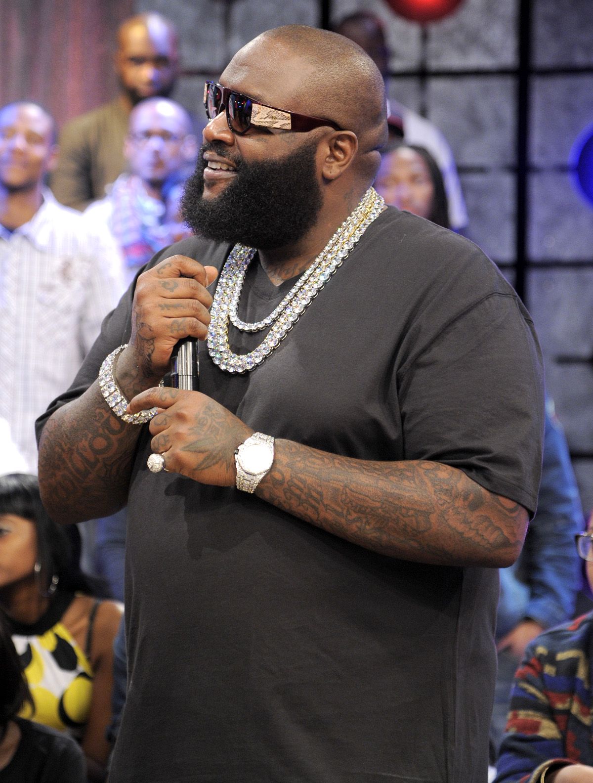 Rick Ross (@rickyrozay) - TWEET: "Met with Director John Singleton tonight..cool dude..Big Ideas!!"   Rozay and legendary film director John Singleton sound like they may have a project in the works.(Photo: John Ricard/BET)