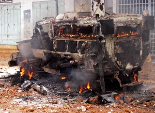 Guinea Election Protests Turn Violent - Violent street protests raged in the Guinean capital of Conakry as people railed against delayed legislative elections.(Photo: Youssouf Bah/AP Photo)