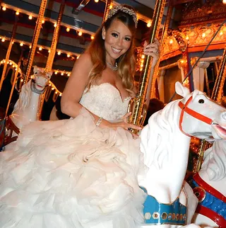 Mariah Carey @mariahcarey - American Idol judge Mariah Carey made headlines for shutting down Disneyland to celebrate her 5th wedding anniversary. Here the veteran songbird takes a ride on the merry-go-round.&nbsp;(Photo: Mariah Carey via Instagram)