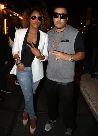 Sunglasses at Night - Eve and French Montana are cooler than the rest of us as they pose for a pic at SL nightclub in New York City. (Photo: Johnny Nunez/WireImage)