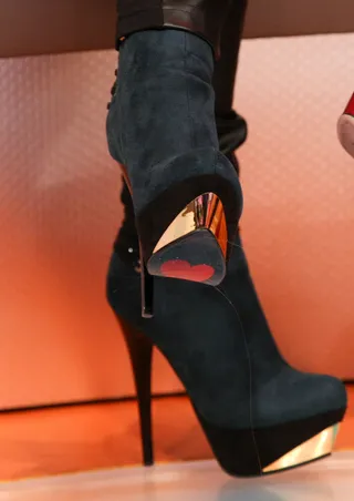 Love - Peep the heart on the bottom of Keshia's shoes. We love it! (Photo: Bennett Raglin/BET/Getty Images)