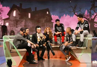 Haunted - Hosts Bow Wow and Keshia Chanté&nbsp;interview recording artists B5. (Photo: Bennett Raglin/BET/Getty Images for BET)