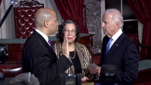 News, Senator Cory Booker Gets Sworn In, CBC, Washington DC