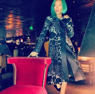 Lil Mama @iamlilmama - Lil Mama has been looking stellar lately sporting her fierce green do'.(Photo: Lil Mama via Instagram)