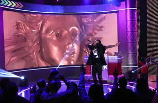 Spreading the Love - Future performs on 106 and shows the crowd major love. (Photo: Bennett Raglin/BET/Getty Images for BET)