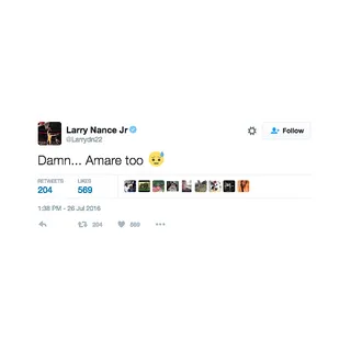 Larry Nance Jr. - @Larrydn22(Photo: Larry Nance Jr. via Twitter)